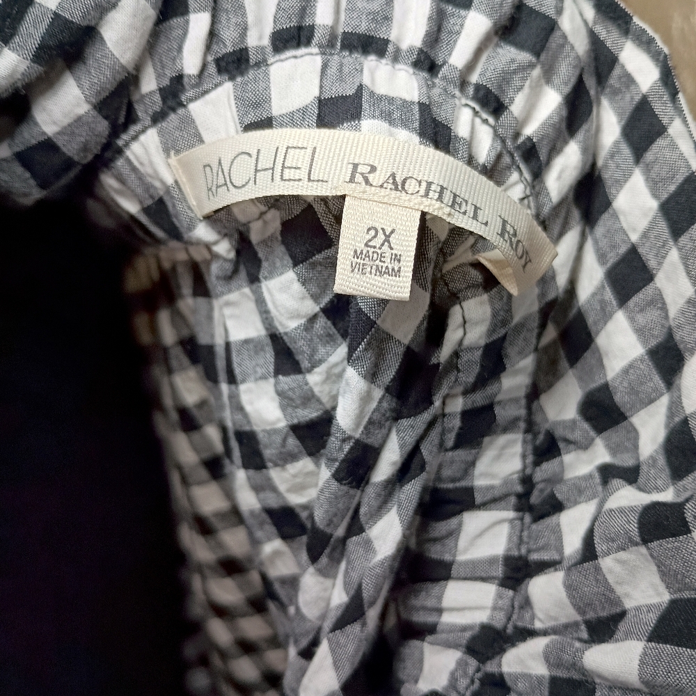 RACHEL Rachel Roy Women's Gingham Top Size 2X - Picture 10 of 10